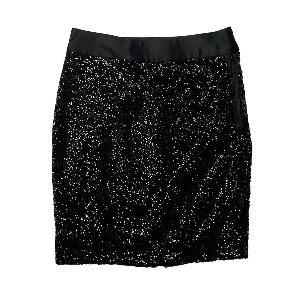 NWT The Limited Sequin Mini Skirt Black Petite 2P - Picture 1 of 4